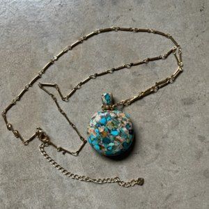 Turquoise Potion bottle Necklace by DANIELLE GERBER